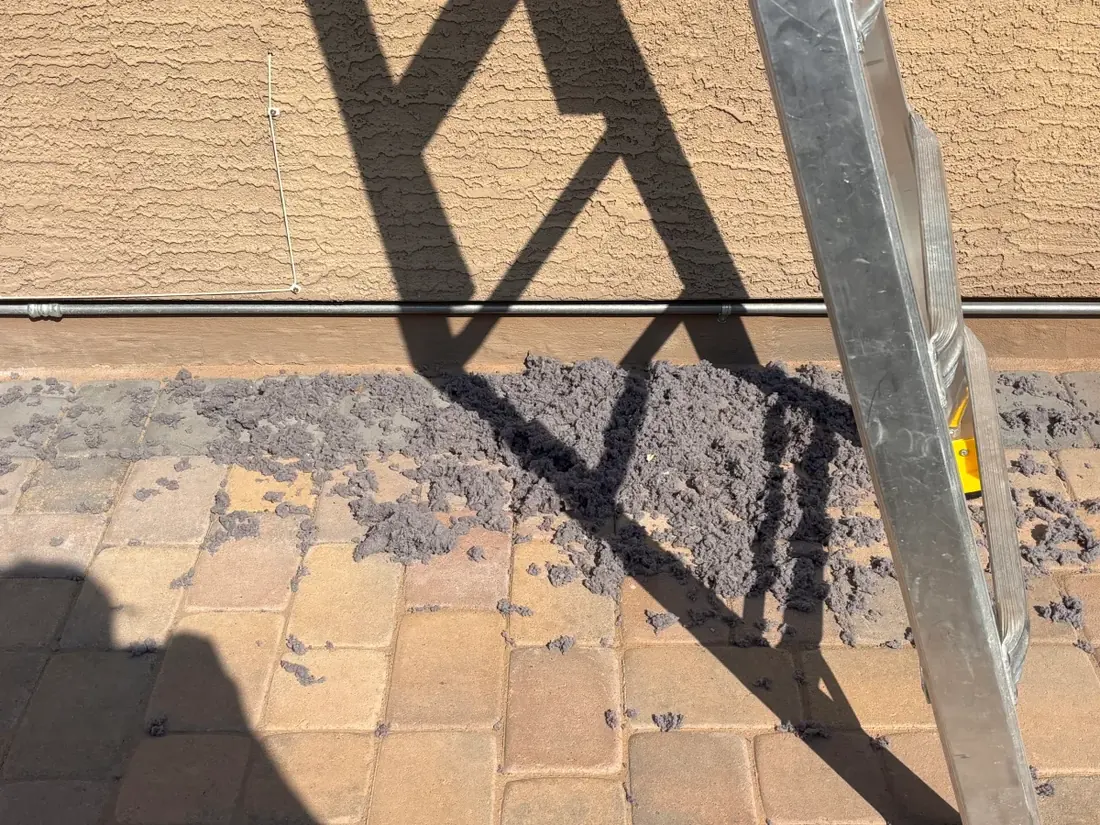 Lint removed at the exterior termination
