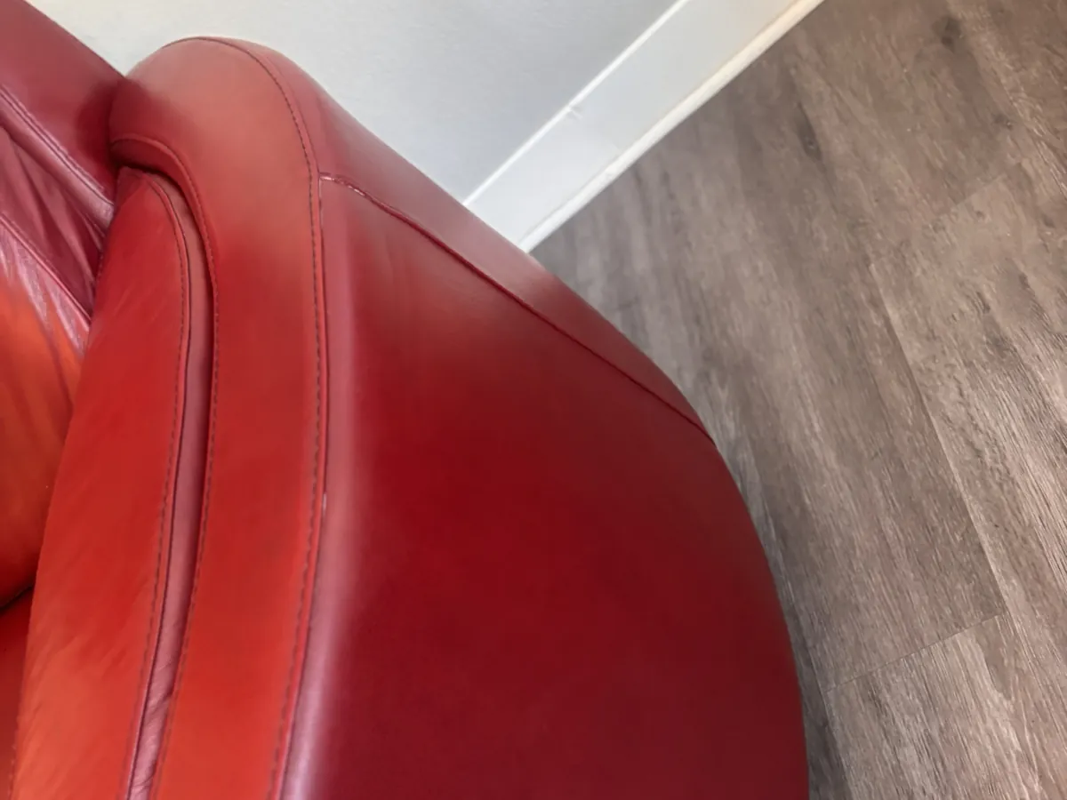 Leather sofa cleaned and conditioned