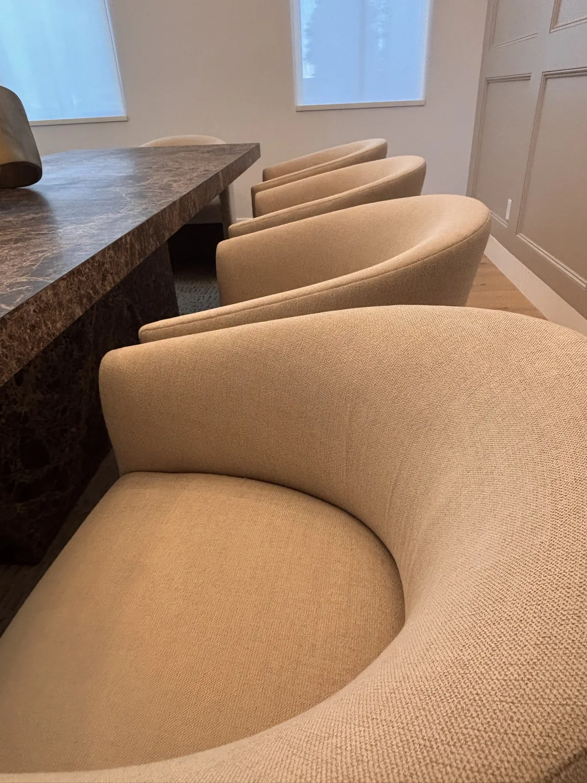 Upholstered dining chairs cleaned in a Paradise Valley home