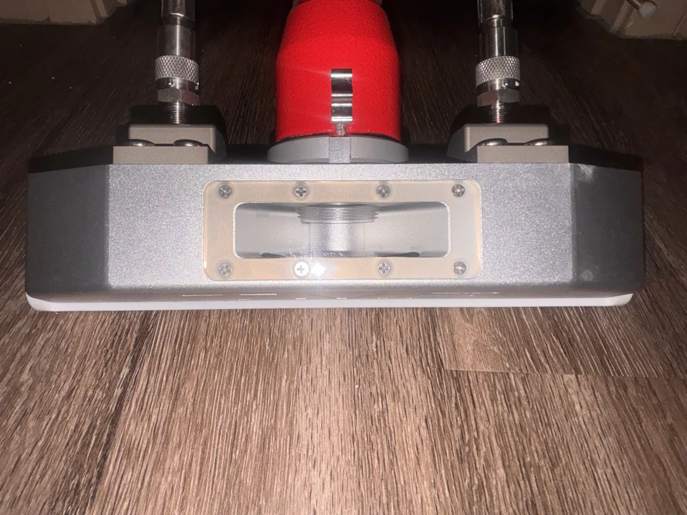 Pfaff Cleaning Co. carpet cleaning wand, with a clear view window to watch the rinse water run clean